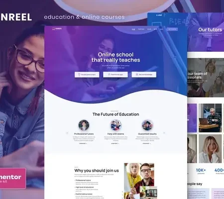 Enreel – Education & Online Courses Elementor Template Kit