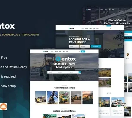 Entox – Car Rental Marketplace Elementor Template Kit