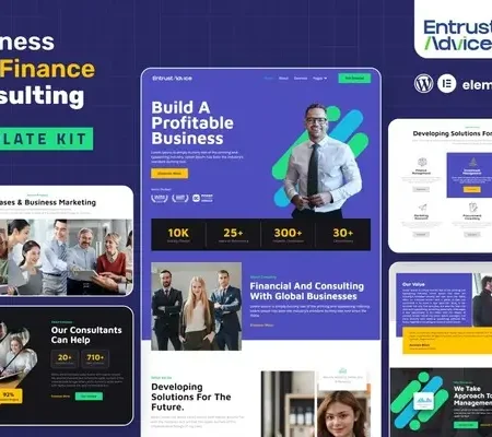 Entrust Advice – Business & Finance Consulting Elementor Template Kit
