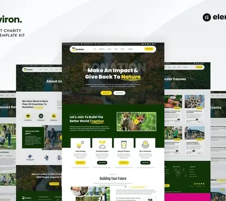 Environ – Environment Charity Elementor Template Kit