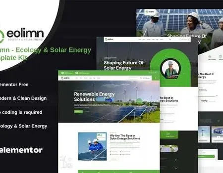 Eolimn – Ecology & Solar Energy Elementor Template Kit