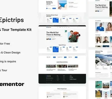 EpicTrips – Travel & Tour Elementor Template Kit