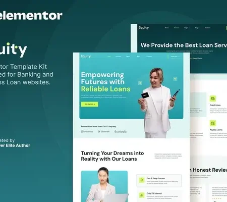 Equity – Banking & Business Loan Elementor Template Kit