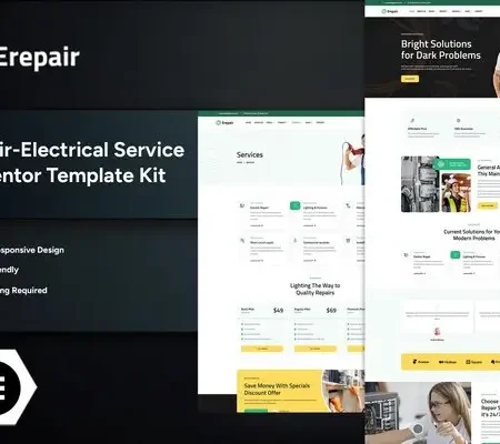 Erepair – Electrical Service ElementorTemplateKit