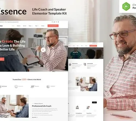 Essence – Life Coach & Speaker Elementor Template Kit