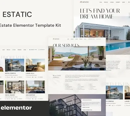 Estatic – Real Estate Elementor Template Kit