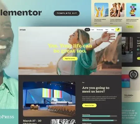 Evan – Life & Business Coach Elementor Pro Template Kit