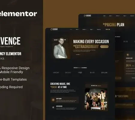 Evence – Event Agency Elementor Template Kit