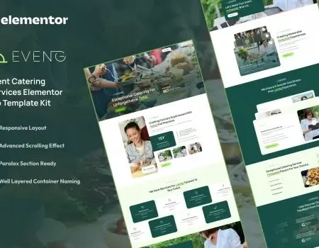 Eveng – Event Catering Services Elementor Pro Template Kit