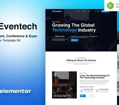 Eventech – Tech Event Conference & Expo Elementor Template Kit