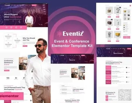 Eventiz – Event & Conference Elementor Pro Template Kit