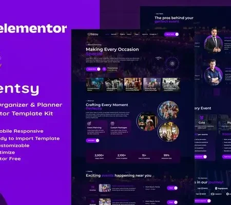Eventsy – Event Organizer & Planner Elementor Template Kit