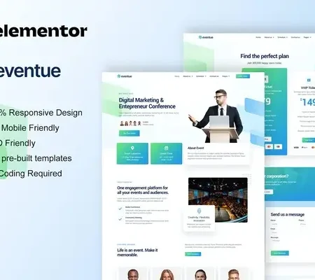 Eventue – Event & Conference Elementor Template Kit