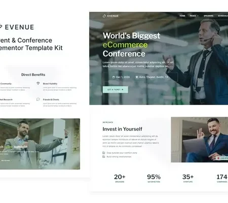 Evenue – Event & Conference Elementor Template Kit