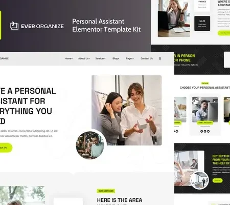 Ever Organize – Personal Assistant Elementor Template Kit
