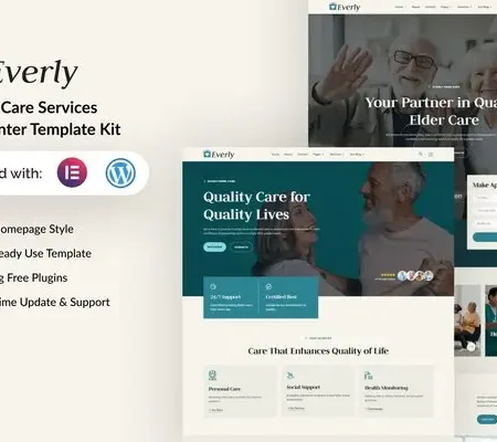 Everly – Home Care Services Elementor Template Kit