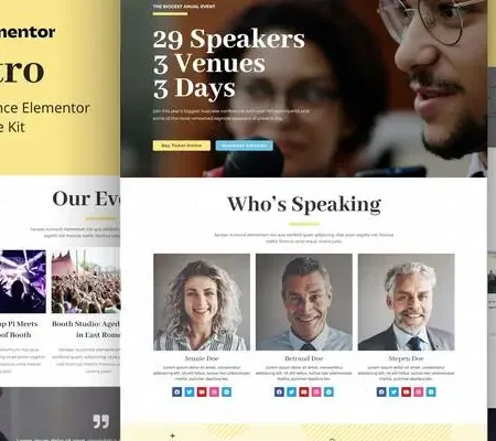 Evtro – Conference Event Elementor Template Kit