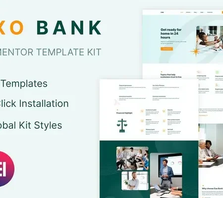 Exobank – Financial Elementor Template Kit