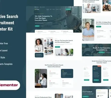 Exuta – Executive Search & Recruitment Service Elementor Template Kit