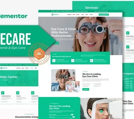 Eyecare – Optometrist & Eye Care Elementor Template Kit