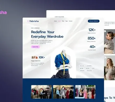 Fabrisha – Fashion Boutique Store Website Elementor Template Kit