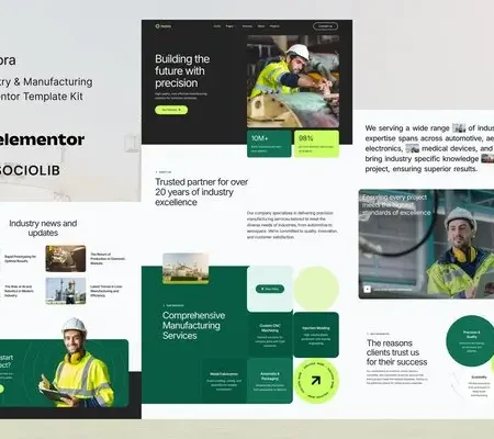 Factora – Industry & Manufacturing Elementor Template Kit