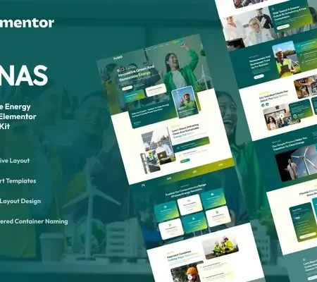 Fanas – Solar & Green Renewable Energy Solutions Elementor Template Kit
