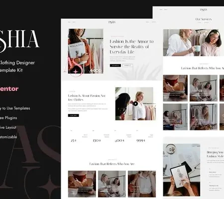 Fashia – Fashion & Clothing Designer Elementor Template Kit