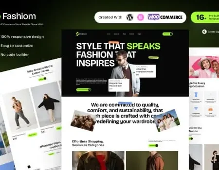 Fashiom – Fashion E-Commerce Store Elementor Template Kit