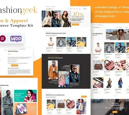 Fashion Geek – WooCommerce Fashion Elementor Template Kit