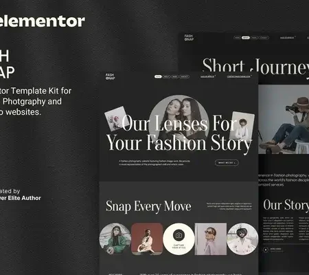 Fashnap – Fashion Photography & Portfolio Elementor Template Kit