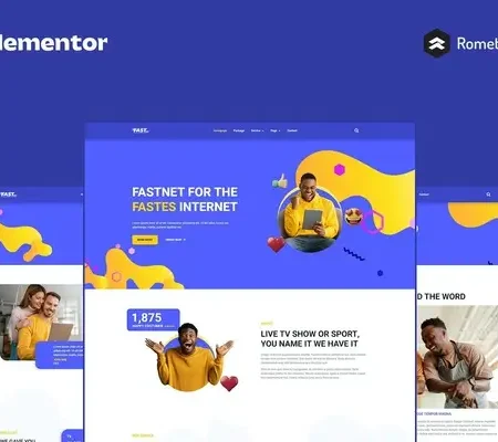Fastnet – Broadband & Internet Elementor Pro Full Site Template Kit
