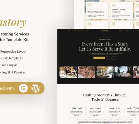 Feastory – Event Catering Service Elementor Template Kit