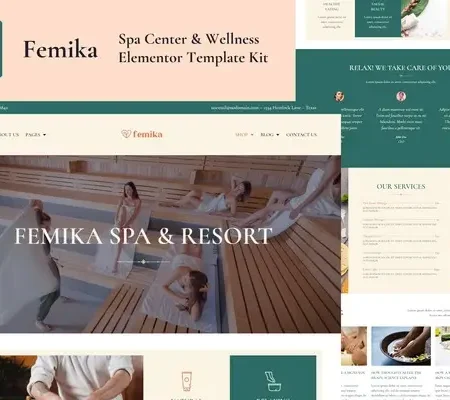 Femika – Spa Center & Wellness Elementor Template Kit