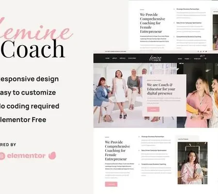 Femine – Feminine Business Coach Elementor Template Kit