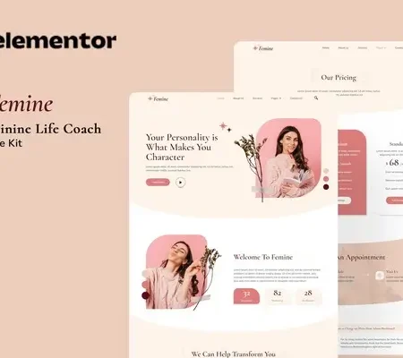 Femine – Feminine Life Coach Elementor Template Kit