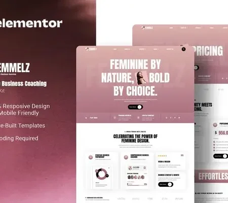 Femmelz – Feminime Business Coaching Elementor Template Kit