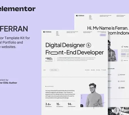 Ferran – Personal Portfolio & Resume Elementor Template Kit