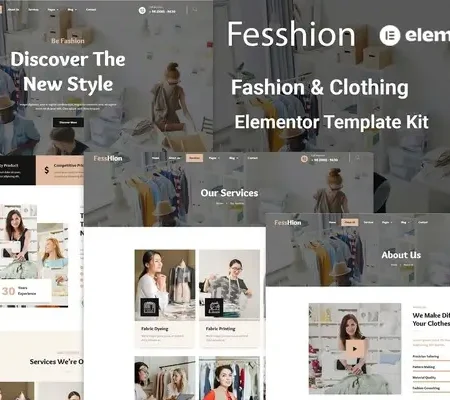 Fesshion – Fashion & Clothing Elementor Template Kit