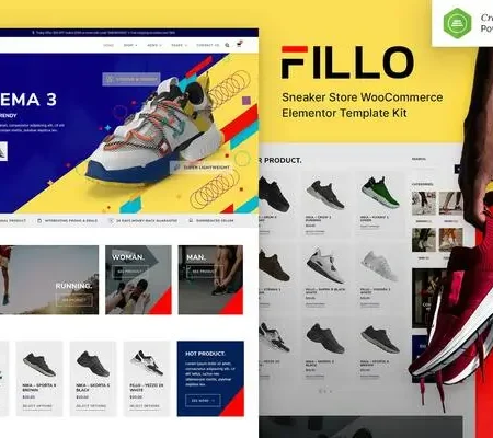 Fillo – Shoes & Sneakers Store WooCommerce Elementor Template Kit