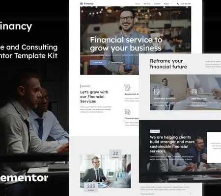 Financy – Finance & Consulting Elementor Template Kit
