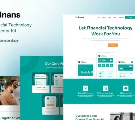 Finans – Financial Technology Elementor Pro Template Kit