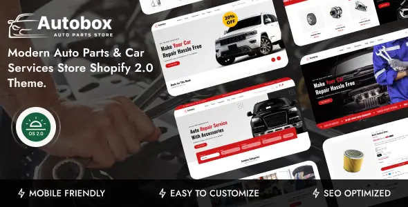 Autobox – Auto Parts & Car Services Shopify Theme Autobox – Auto Parts Car Services Shopify Theme