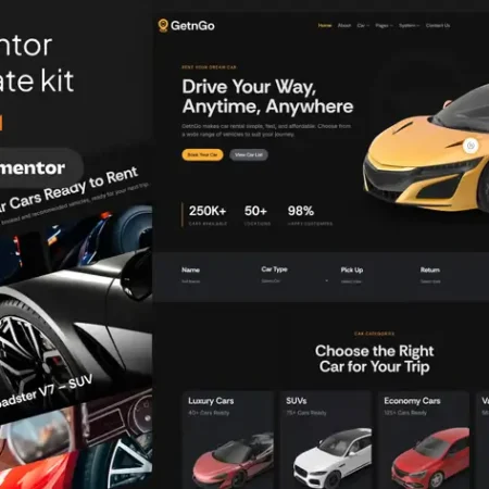 GetnGo – Car Rental Elementor Template Kit