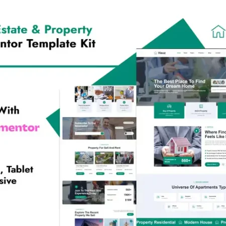 Hauz - Real Estate & Property Elementor Pro Template Kit