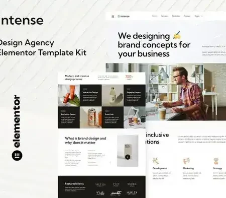 Intense – Creative Digital Agency Services Elementor Template Kit