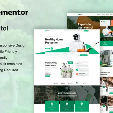 Pestol - Pest Control Service Elementor Pro Template Kit