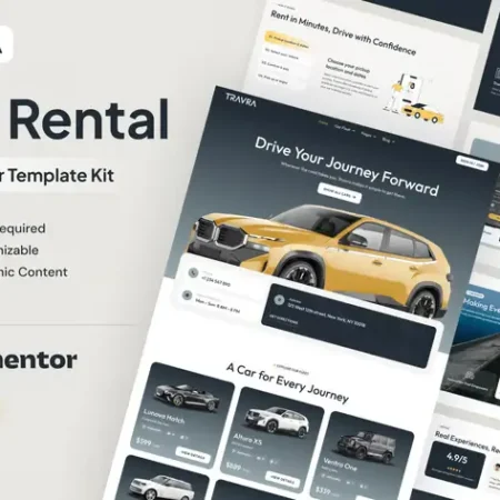 Travra - Car Rental Elementor Pro Template Kit
