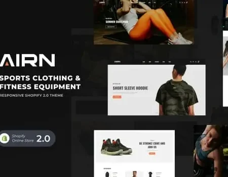 AIRN – Sports Clothing & Fitness Equipment Shopify
