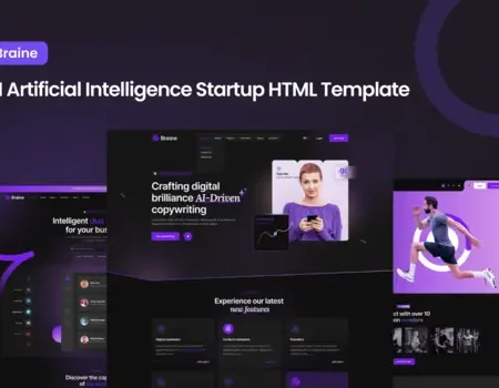 Braine – AI Artificial Intelligence Startup HTML